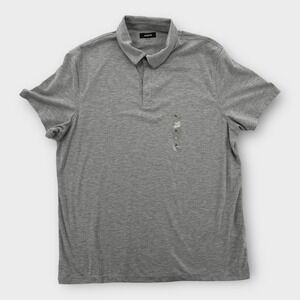 Alfani Polo Shirt Mens XL Gray Rugby Outdoor Casual Cotton Extra Large New